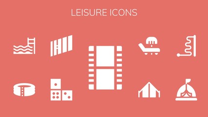 Poster - leisure icon set