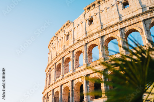 Rome, Italy - Jan 2, 2020: The Colosseum in Rome, Italy Wallpaper Mural