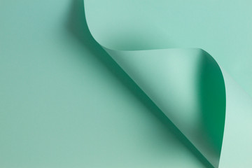 Abstract geometric shape light green color paper background