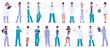 © inspiring.team - Set of doctor and nurse characters with various poses