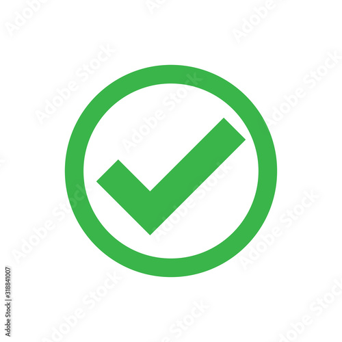 Cuadros en Lienzo check mark icon in trendy flat design