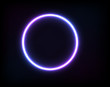  Blue purple neon circle for advertising and banner. Illustrator.