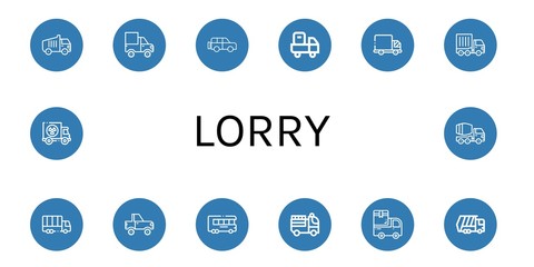 Canvas Print - Set of lorry icons