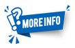 © Black White Mouse - Vector Illustration Modern Blue Flat Label More Info. Informaton Banner With Question Mark