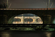 Turin ponte Umberto I night photography with reflectionon on the Po river