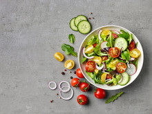 Bowl Of Healthy Vegetable  Salad