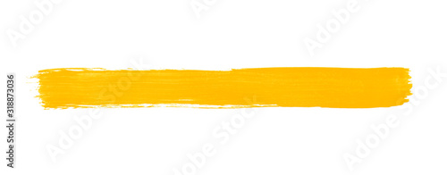 Cuadros en Lienzo Gemalter Pinsel grunge Streifen gelb orange