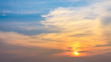 Fototapeta Zachód słońca - Beautiful sky and colorful clouds at dusk