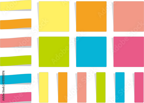 付箋イラストフレームセット Stock Illustration Adobe Stock 付箋イラストフレームセット Stock Illustration Adobe Stock