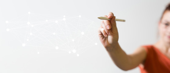 cloud connected to many objects on a virtual screen.