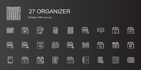 Sticker - organizer icons set