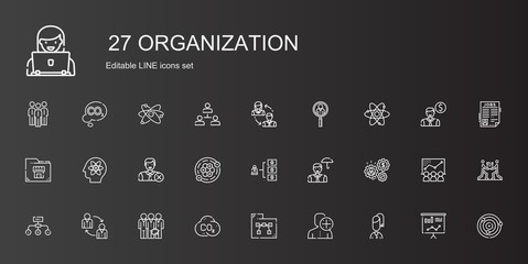 Canvas Print - organization icons set