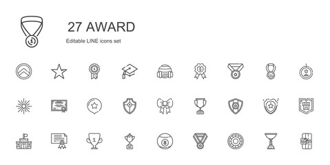 Canvas Print - award icons set