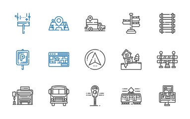 Wall Mural - road icons set