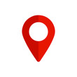 © Metaverse - Map pointer icon. GPS location symbol. Map pin is red. Isolated vector illustration.