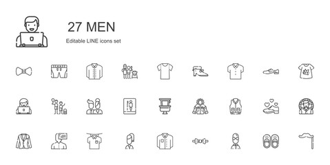 Canvas Print - men icons set