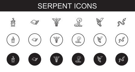 Poster - serpent icons set