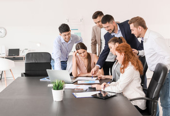 Sticker - Group of business people during meeting in office