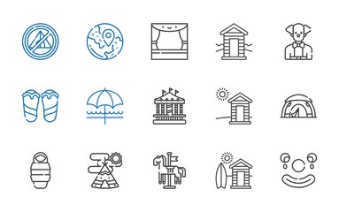 Sticker - tent icons set