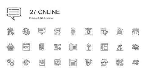 Sticker - online icons set