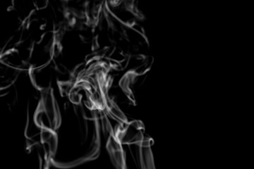 Smoke isolated on dark background