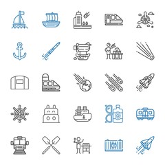 Canvas Print - ship icons set