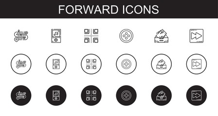 Sticker - forward icons set