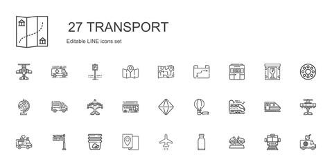 Sticker - transport icons set