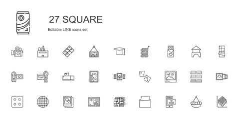 Sticker - square icons set