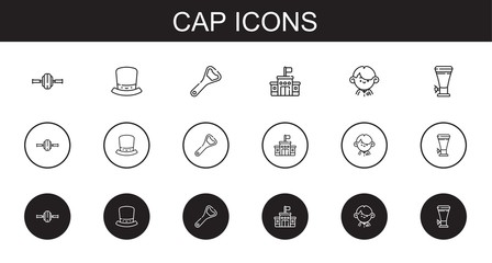 Sticker - cap icons set