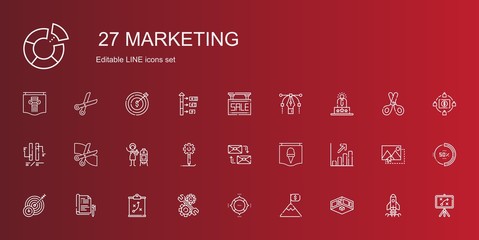 Canvas Print - marketing icons set