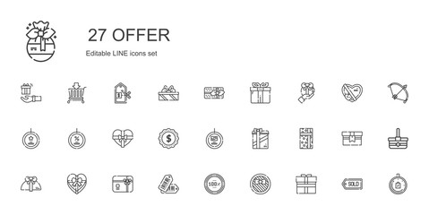 Canvas Print - offer icons set