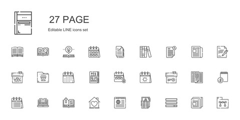 Poster - page icons set