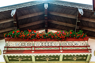 Poster - typical bavarian balcony