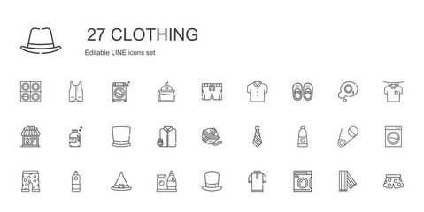 Canvas Print - clothing icons set