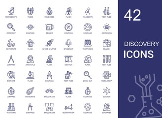Wall Mural - discovery icons set