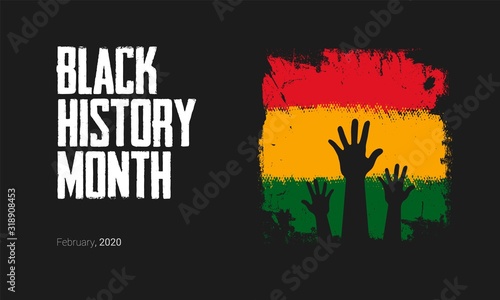 Fotomural Black History Month to remember important people and events of the African diaspora banner template