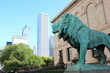 Skulptur: Löwe in Chicago
