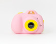 © Zhi - Pink and yellow Camera, kids toy on the white background - Image