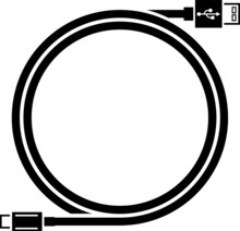 Usb Cable Length Icon.micro