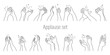 A set of applause on a white background isolated drawn on a tablet. Applause - vector illustration