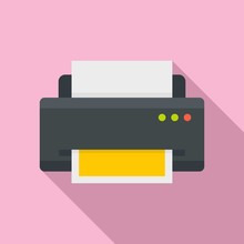 Home Printer Icon. Flat Illustration Of Home Printer Vector Icon For Web Design