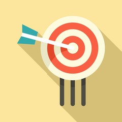 Poster - Arrow target icon. Flat illustration of arrow target vector icon for web design