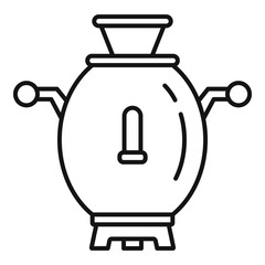 Russia samovar icon. Outline Russia samovar vector icon for web design isolated on white background