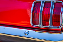 Close-Up Of Vintage Car Tail Light