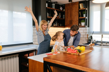 Wall Mural - Excited to be cooking together