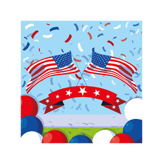 Wall Mural - united states flag , president day card