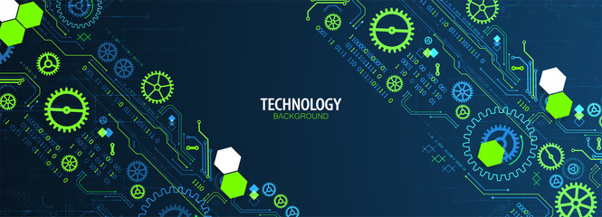 Abstract technology concept. Computer code background. Vector illustration