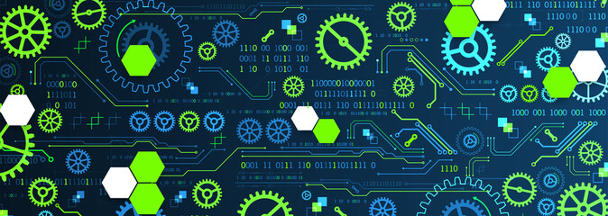 Abstract technology concept. Computer code background. Vector illustration