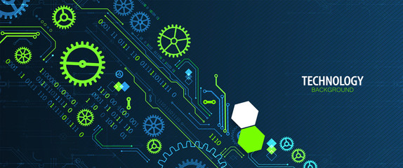 Abstract technology concept. Computer code background. Vector illustration